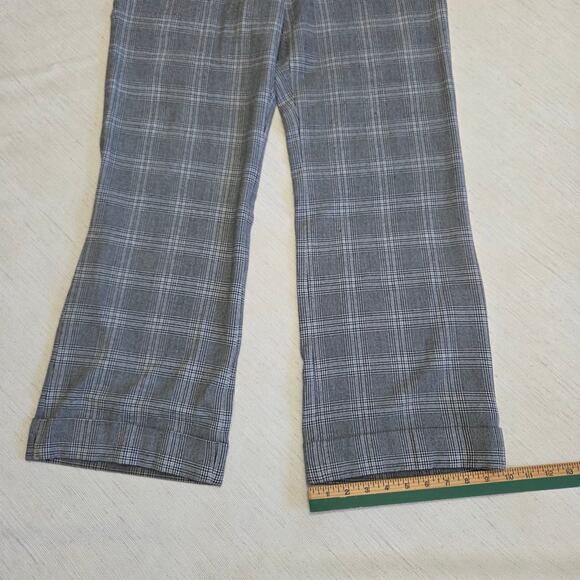 Tapemeasure by Kellie Woman's Wide Legged Black Checkered Dress Pants size 10 - Picture 8 of 9